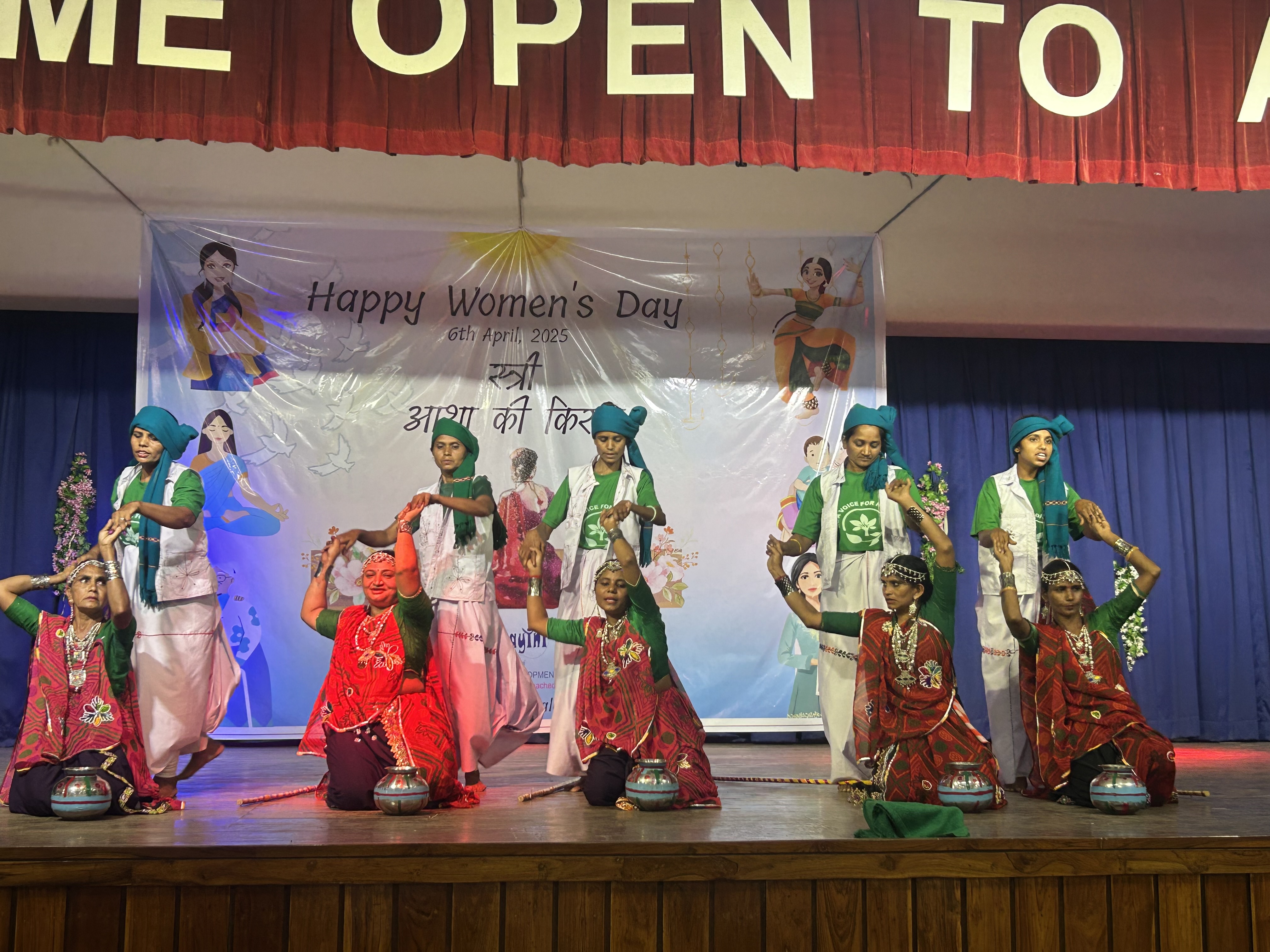 A group of community members working together