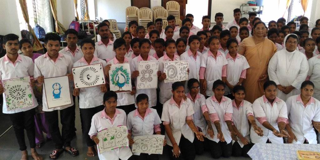 GDA Students Art Project: Flower Making, Warli Painting, and Mehendi Competition