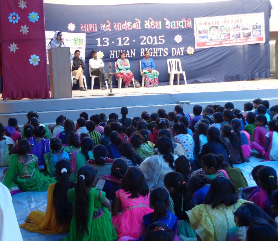 Bal Mela and Human Rights Day celebration at Pushpanjali, Dakor