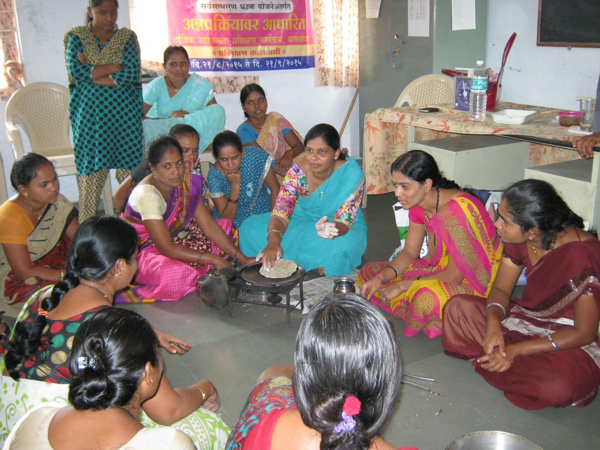 Mahila Gram Sabha and food processing training at Maria Bhavan, Bableshwar