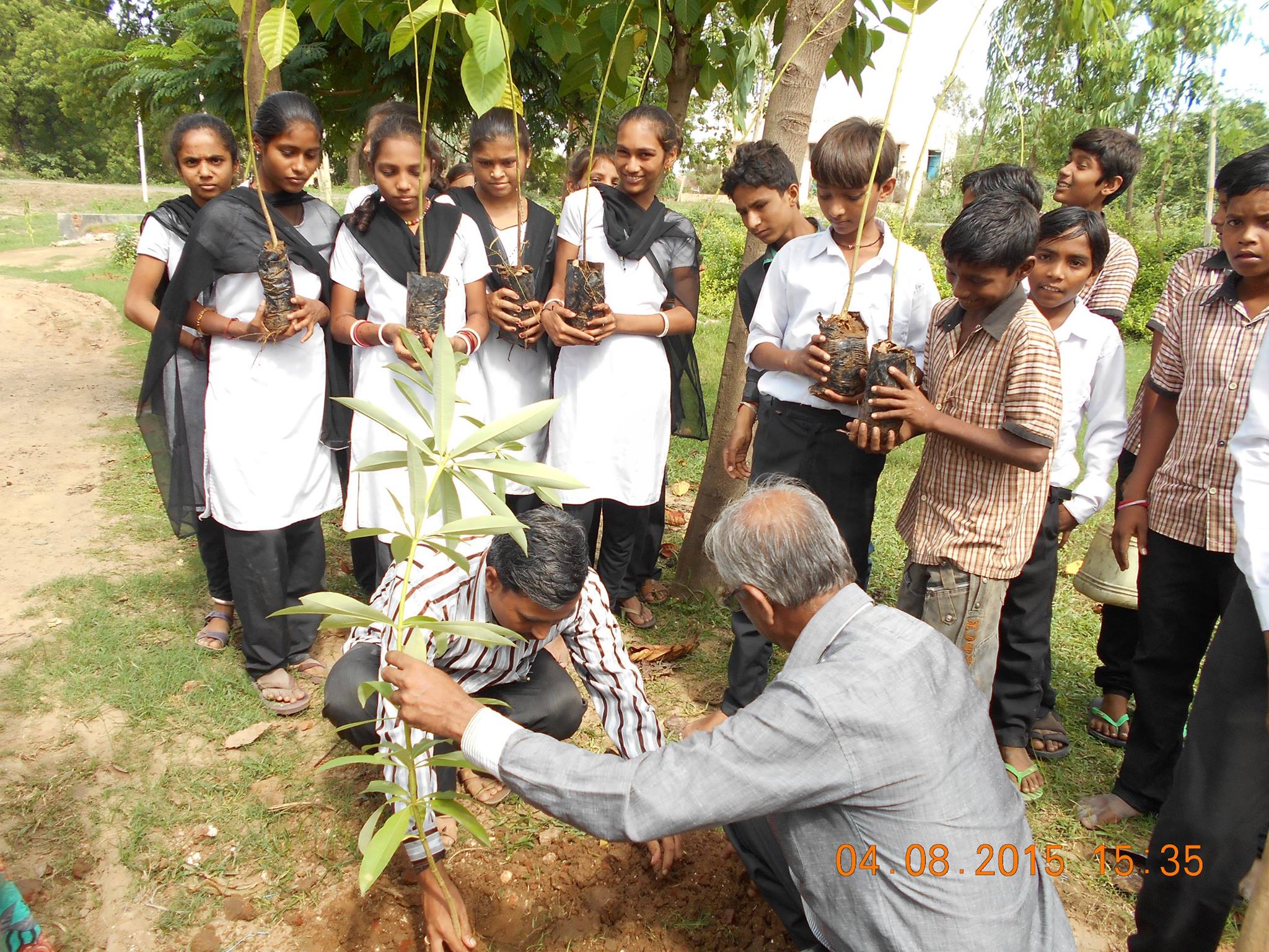 Tree plantation and Bal Swaraj project initiation in Pansora