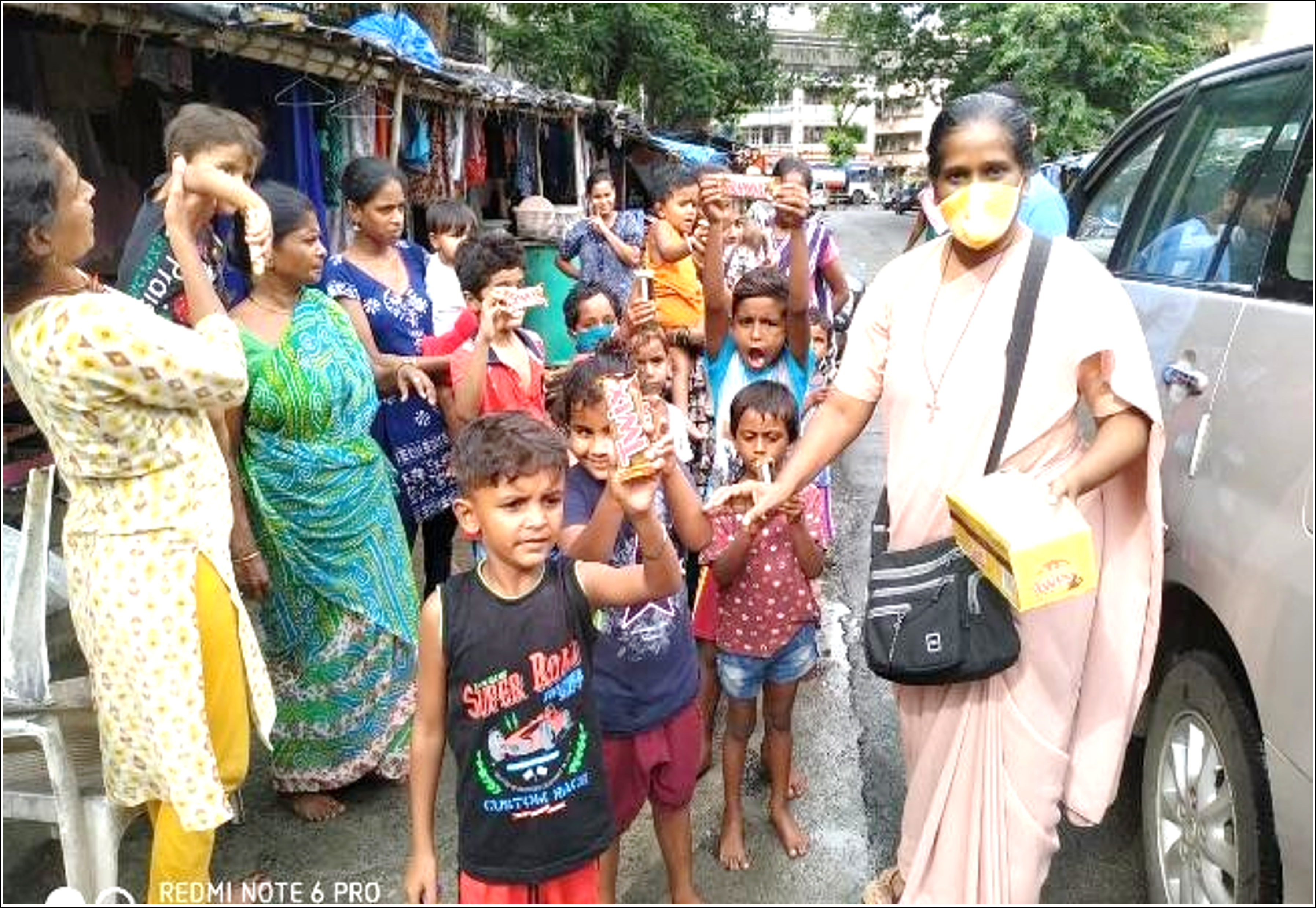 Relief work for migrants